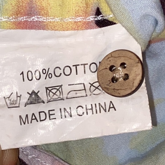 Sun Stylin men’s vintage tropical print short sleeve button down shirt size M - Picture 5 of 7